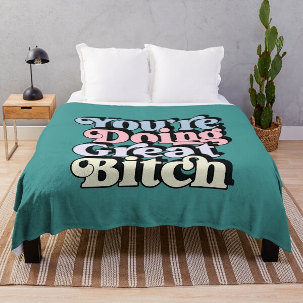 Item preview, You Are Doing Great Bitch Pastel Retro Bold Swash Typography Quote 1 designed and sold by Cawaiico.