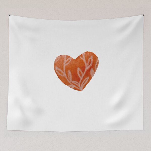 Item preview, Light red textured heart watercolor hand drawn designed and sold by Yana Mustafina | Boho Soulful Designs.