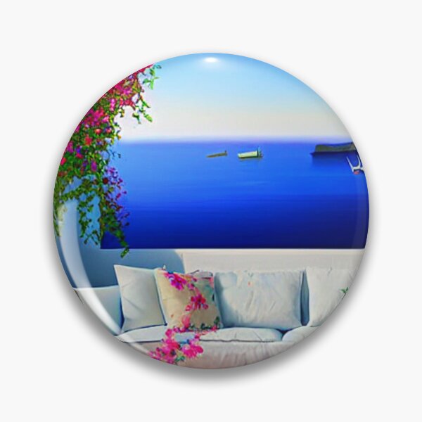 Item preview, Santorini Windows - Painting 6 - Throw Pillows and Prints.  designed and sold by ScatterHub.