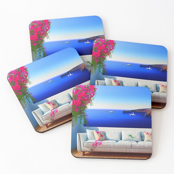 Item preview, Santorini Windows - Painting 6 - Throw Pillows and Prints.  designed and sold by ScatterHub.