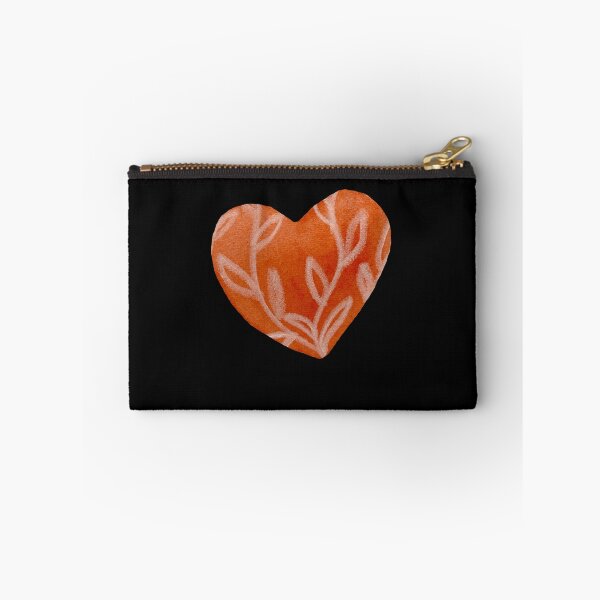 Item preview, Light red textured heart watercolor hand drawn black designed and sold by Yana Mustafina | Boho Soulful Designs.