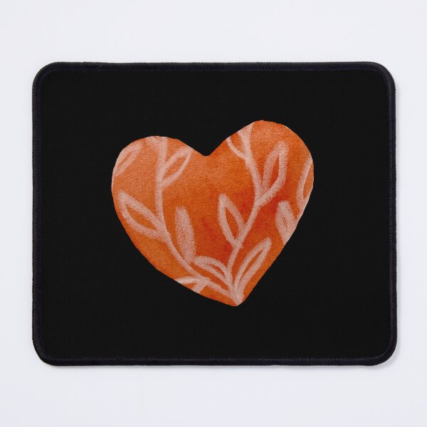 Item preview, Light red textured heart watercolor hand drawn black designed and sold by Yana Mustafina | Boho Soulful Designs.