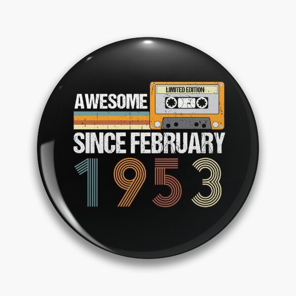 Item preview, Awesome Since February 1953 | 70th Birthday Gifts | 70 Years Old Gifts designed and sold by AMINE  ★★★★★.
