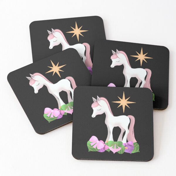 Item preview, Cute Norwegian Fjord Horse sleeping on Christmas Ornaments and a Star designed and sold by cuteunicornshop.