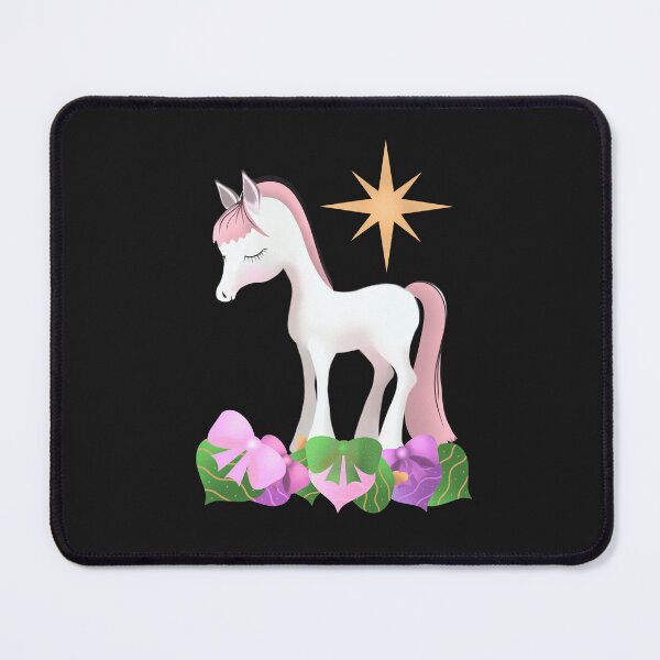 Item preview, Cute Norwegian Fjord Horse sleeping on Christmas Ornaments and a Star designed and sold by cuteunicornshop.