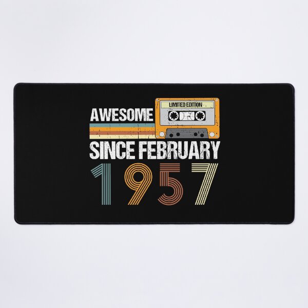 Item preview, Awesome Since February 1957 | 66th Birthday Gifts | 66 Years Old Gifts designed and sold by AMINE ★★★★★.