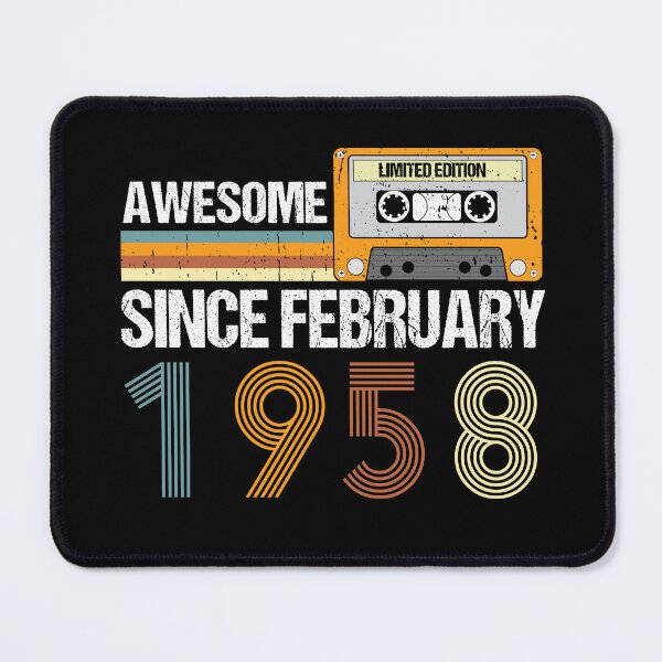 Item preview, Awesome Since February 1958 | 65th Birthday Gifts | 65 Years Old Gifts designed and sold by AMINE  ★★★★★.