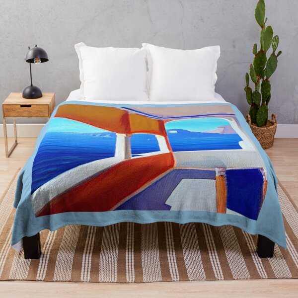 Item preview, Santorini Windows - Painting 7 - Throw Pillows and Prints.  designed and sold by ScatterHub.