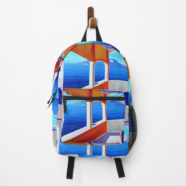 Item preview, Santorini Windows - Painting 7 - Throw Pillows and Prints. designed and sold by ScatterHub.