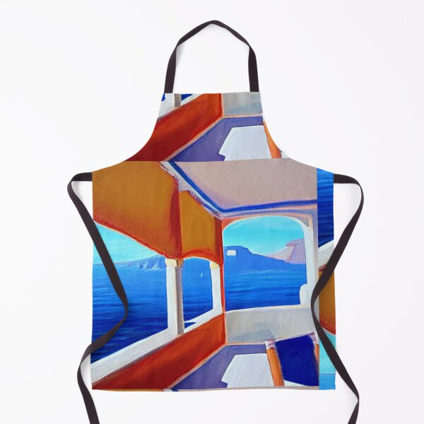 Item preview, Santorini Windows - Painting 7 - Throw Pillows and Prints. designed and sold by ScatterHub.