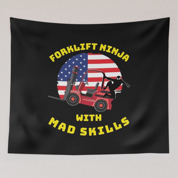 Item preview, Forklift Ninja With Mad Skills RY designed and sold by TeamsterLife.