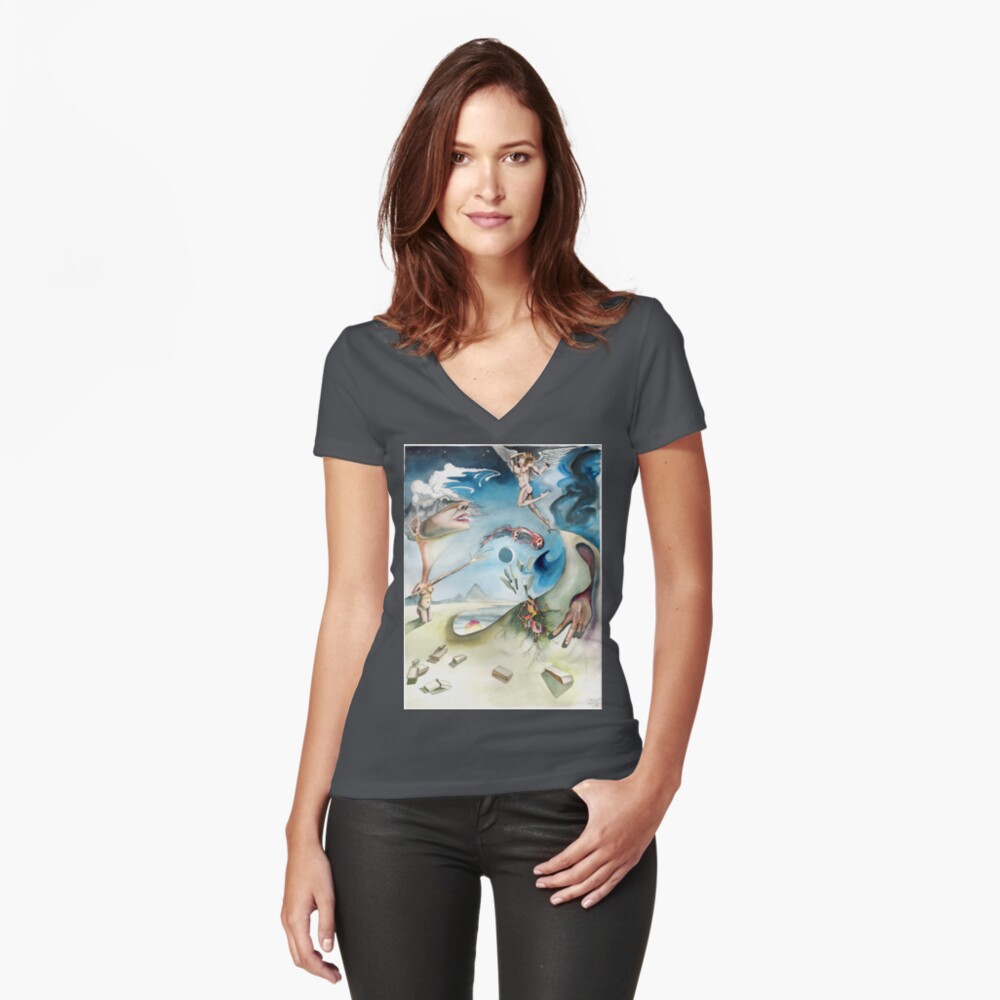 Item preview, Fitted V-Neck T-Shirt designed and sold by dajson.