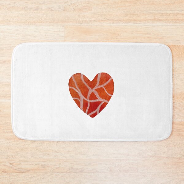 Item preview, Red big textured heart watercolor hand drawn designed and sold by Yana Mustafina | Boho Soulful Designs.