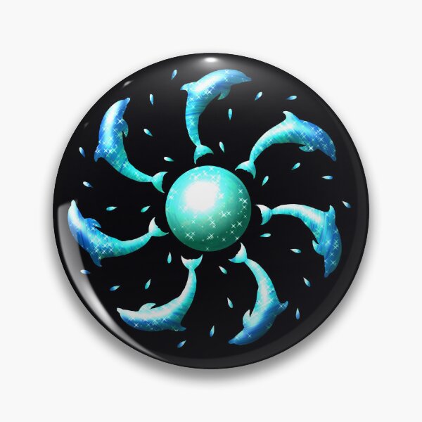 Item preview, Leaping Aquamarine Dolphin Mandala  designed and sold by FalcoSkyWolf.