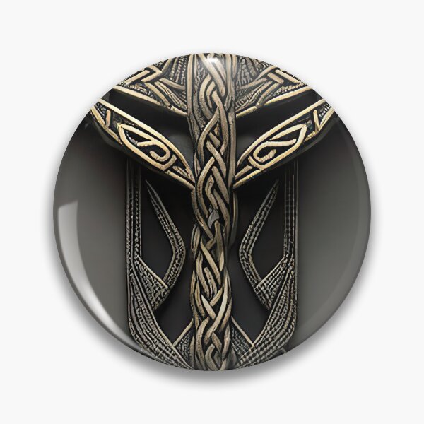 Item preview, Old Carved Metal Viking Design designed and sold by Miniverse  Acrylics.