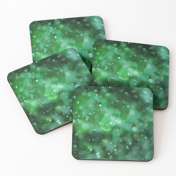Item preview, Green bokeh glitter design  designed and sold by myikigai.