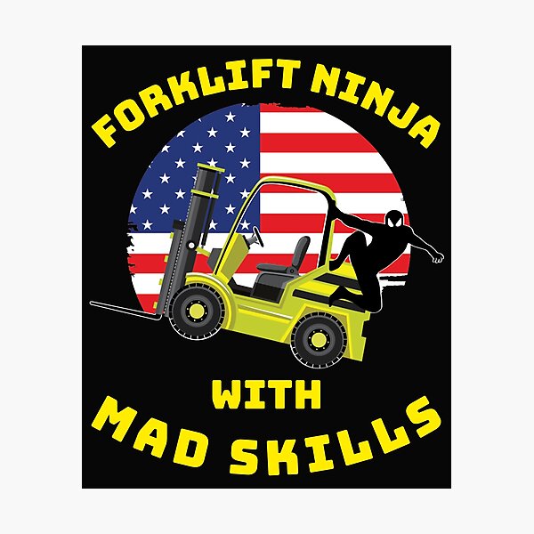 Item preview, Forklift Ninja With Mad Skills YY designed and sold by TeamsterLife.