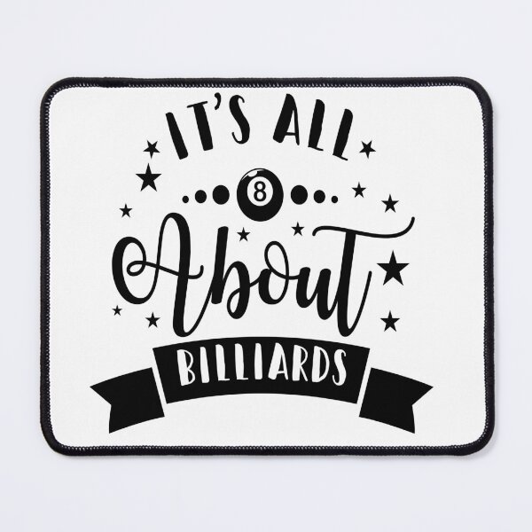 Item preview, Billiards gift / Its all about billiards 8 ball in black and white designed and sold by portrait4you.