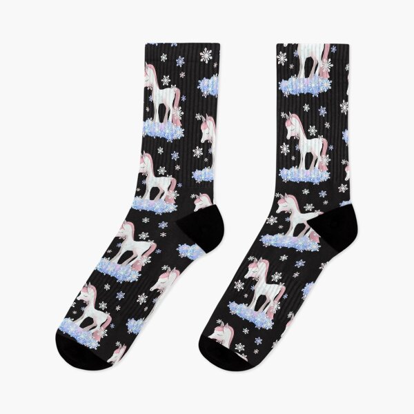 Item preview, Cute Norwegian Fjord Horse sleeping in Snow Cloud with Snowflakes designed and sold by cuteunicornshop.