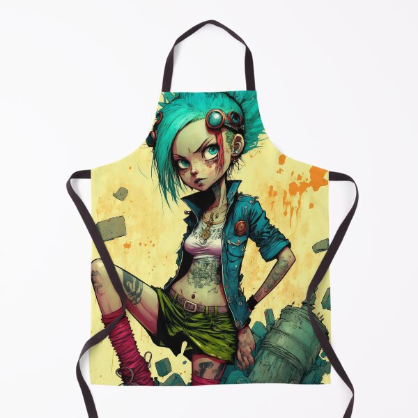 Item preview, Blue Hair Punk Rock Schoolgirl Comic Art #6 designed and sold by Unicorn Trainwreck.