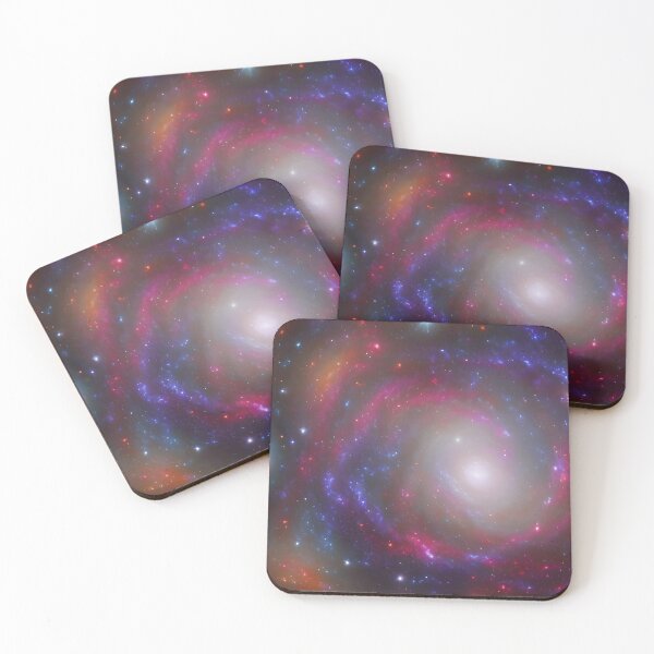 Item preview, Vibrant Spiral Galaxies in a Violet Sky - Digital Art designed and sold by Alt-Art-Digital.