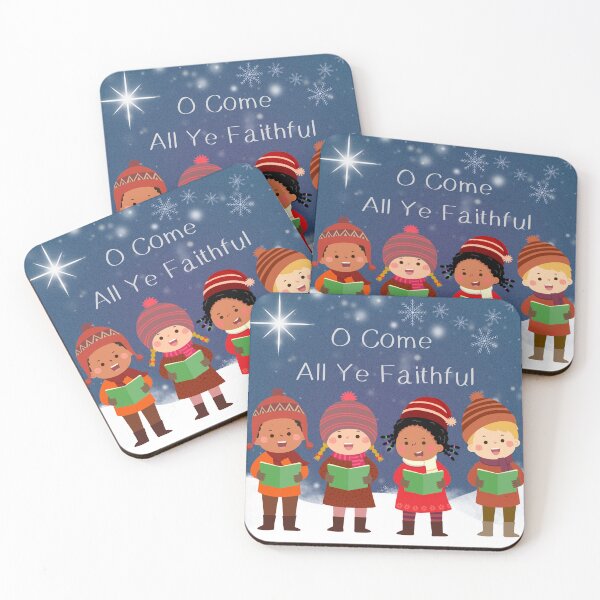 Item preview, O Come All Ye Faithful Christmas Caroling Children's Choir designed and sold by ShopWithLeslie.