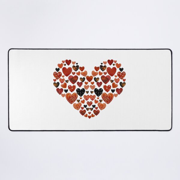 Artikelvorschau, Red heart brown design a watercolor sketch entworfen und verkauft von Yana Mustafina | Boho Soulful Designs.