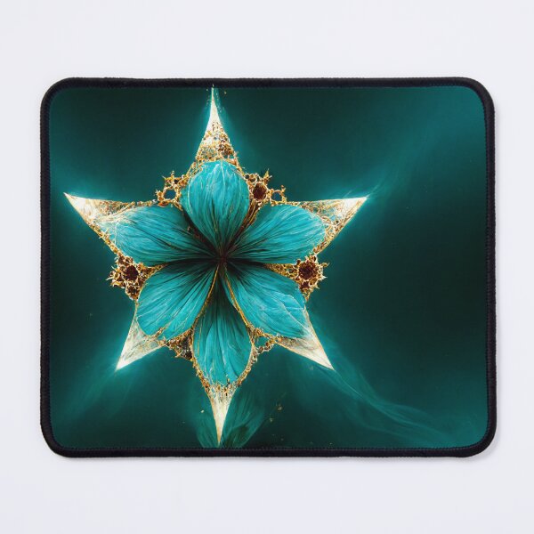 Item preview, Turquoise Flower Wallpaper designed and sold by BLADESTEM.