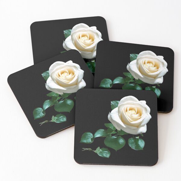 Item preview, Beautiful white rose flower artwork designed and sold by gramizzia.