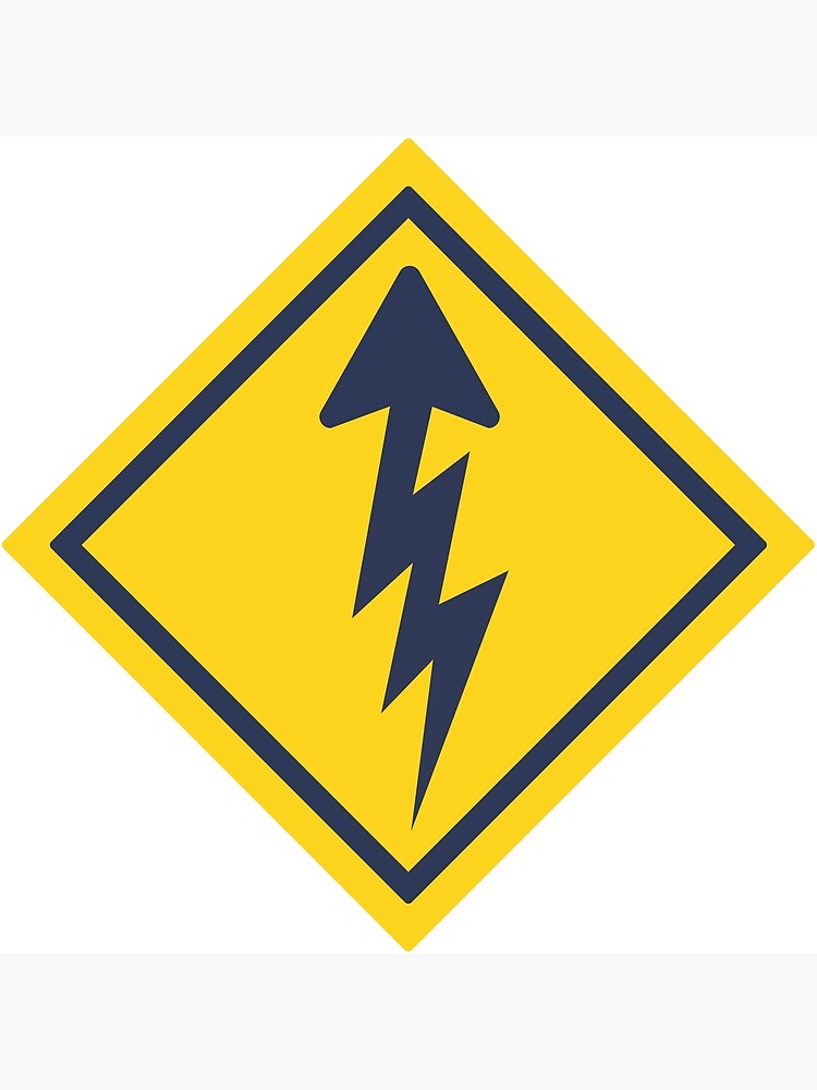 Thumbnail 3 of 3, Poster, "Ride The Lightning" Road Sign designed and sold by EVGuide.