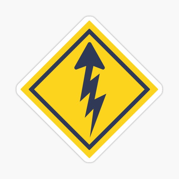 "Ride The Lightning" Road Sign Sticker