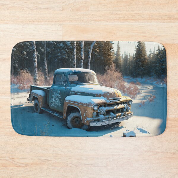 Item preview, Winter Pickup Truck #13, a perfect gift for all American Hot Rod fans designed and sold by RodZnRoll.