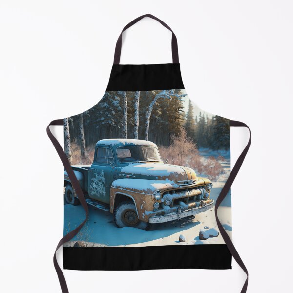Item preview, Winter Pickup Truck #13, a perfect gift for all American Hot Rod fans designed and sold by RodZnRoll.