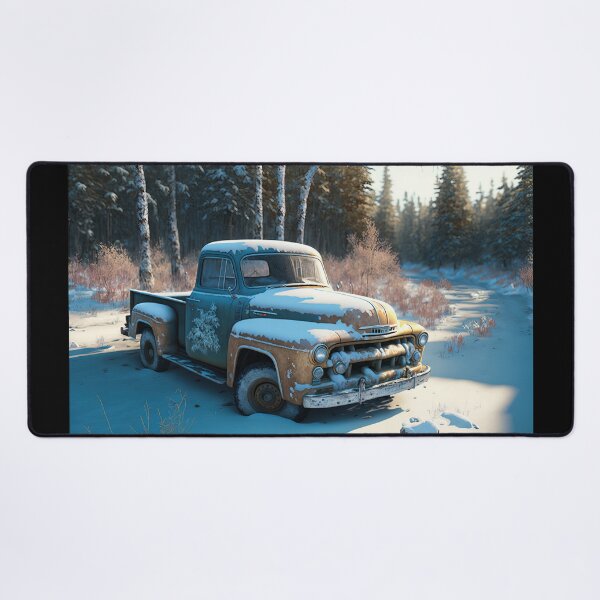 Item preview, Winter Pickup Truck #13, a perfect gift for all American Hot Rod fans designed and sold by RodZnRoll.