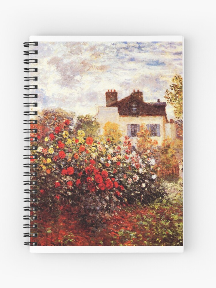 The Artist S Garden In Argenteuil Claude Monet Spiral Notebook