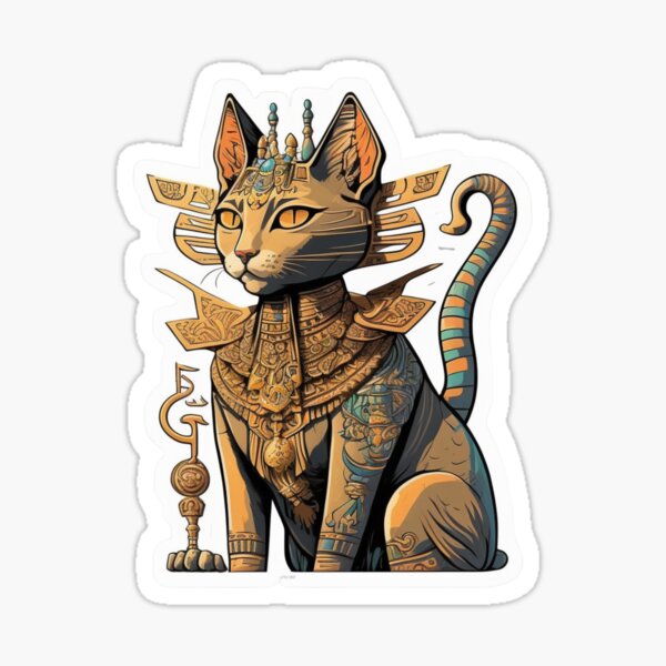 "Egyptian Cat Sphynx God Goddess" Sticker for Sale by ItisWhatitis