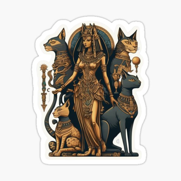 "Egyptian Cat Sphynx God Goddess" Sticker for Sale by ItisWhatitis