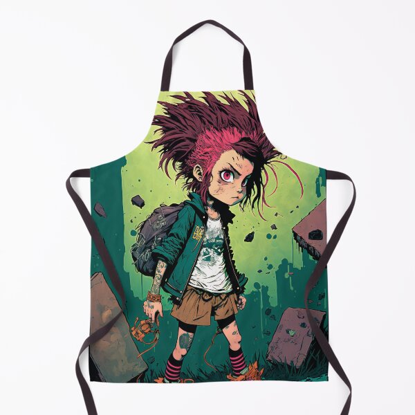 Item preview, Crazy Hair Punk Rock Schoolgirl Comic Art #10 designed and sold by Unicorn Trainwreck.