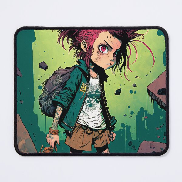 Item preview, Crazy Hair Punk Rock Schoolgirl Comic Art #10 designed and sold by Unicorn Trainwreck.