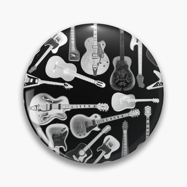 Item preview, Guitars, Guitars, Guitars! on black designed and sold by Jen K Wilson.