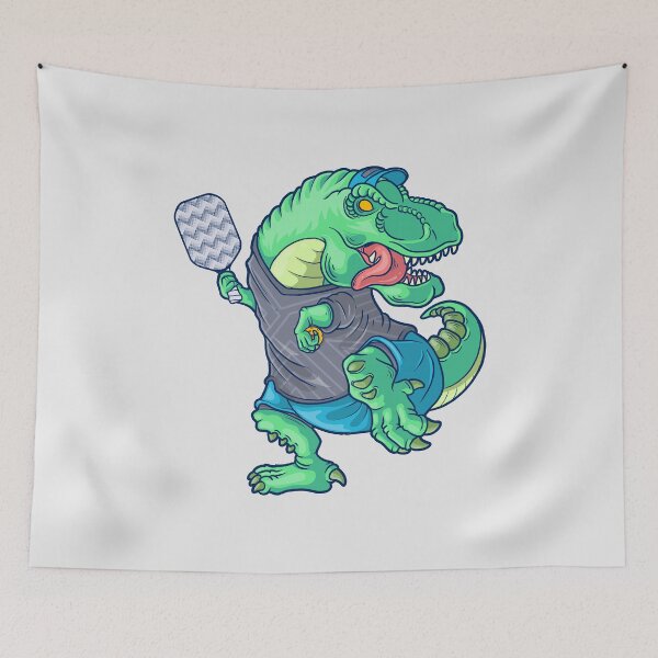 Item preview, Pickleball Saurus T Rex Dinosaur with Pickleball Paddle Dinking Problem Pickleball Humor Apparel designed and sold by grinta2021.