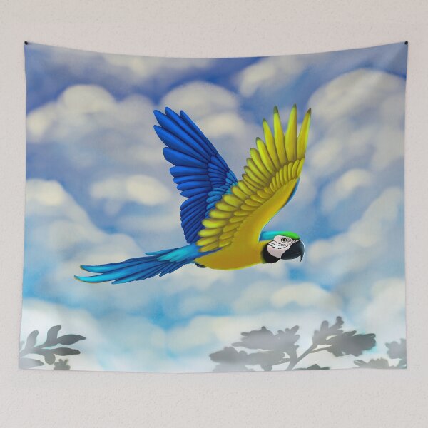 Item preview, Blue and Yellow Macaw designed and sold by JeMiChi Art.