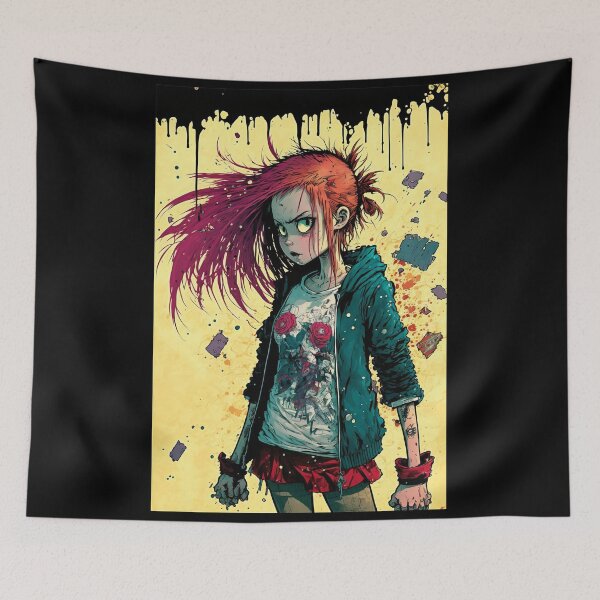 Item preview, Pink Hair Punk Rock Schoolgirl Comic Art #12 designed and sold by Unicorn Trainwreck.