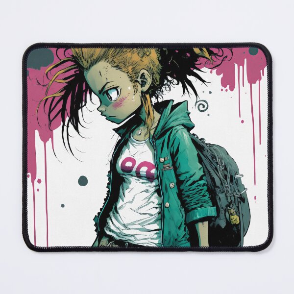 Item preview, Spiky Hair Punk Rock Schoolgirl Comic Art #13 designed and sold by Unicorn Trainwreck.