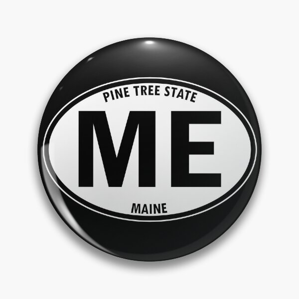 Item preview, Maine, ME, Pine Tree State - State Abbreviation and Motto Oval Travel Bumper Sticker for your Car or Luggage.  designed and sold by BBTravels.
