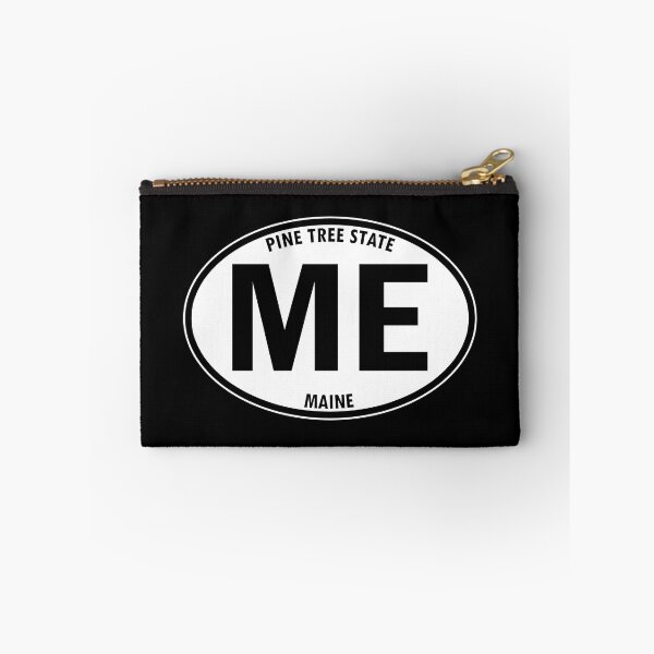 Item preview, Maine, ME, Pine Tree State - State Abbreviation and Motto Oval Travel Bumper Sticker for your Car or Luggage.  designed and sold by BBTravels.