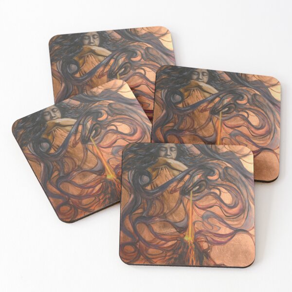 Item preview, Pele Hawaiian Fire and Volcano Goddess painting  designed and sold by AmandaFineArt.