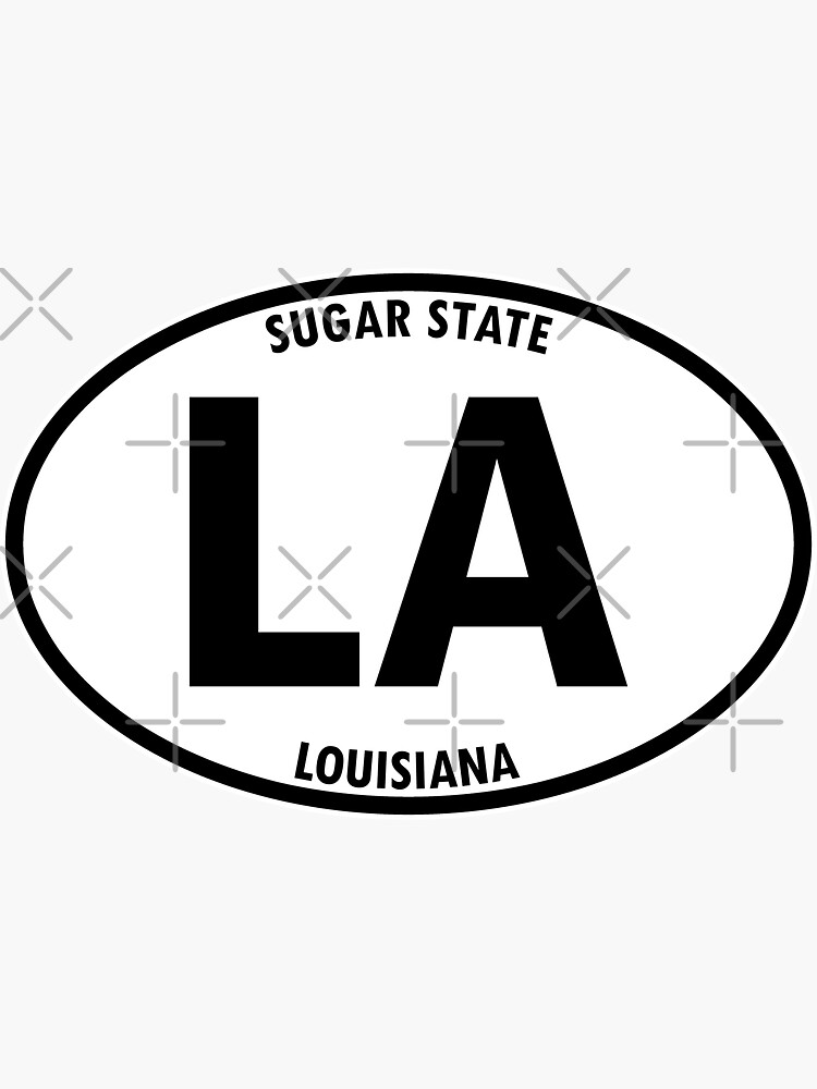 "Louisiana, LA, Sugar State State Abbreviation and Motto Oval Travel