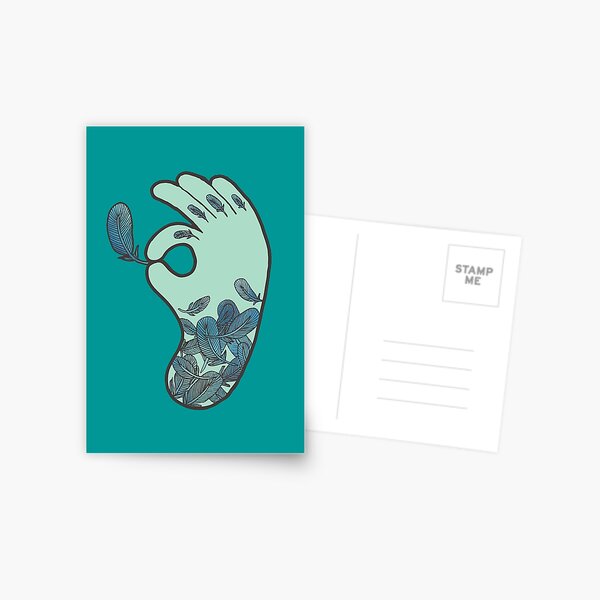 Blue Feather Tattoo Postcard
