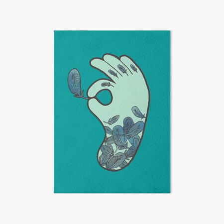 Blue Feather Tattoo Art Board Print